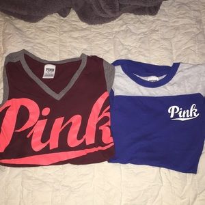 2 Victoria’s Secret pink tee shirts